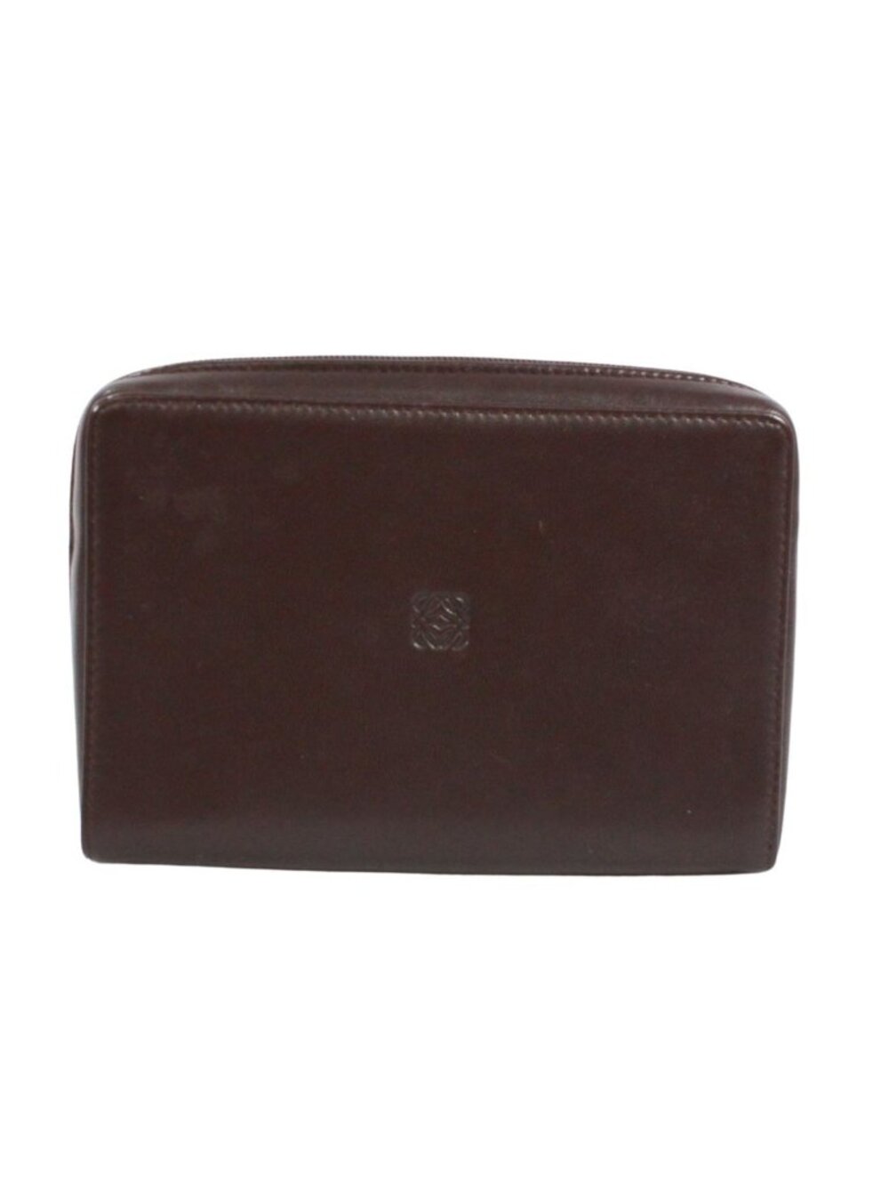 Loewe Anagram Mini Lambskin Brown Pouch Gold